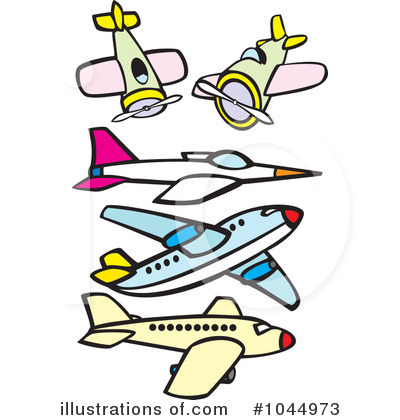 Royalty-Free (RF) Airplane Clipart Illustration by xunantunich - Stock Sample #1044973