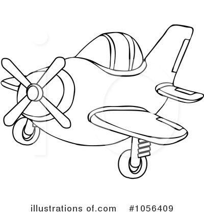 Royalty-Free (RF) Airplane Clipart Illustration by djart - Stock Sample #1056409