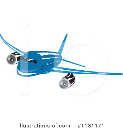 Royalty-Free (RF) Airplane Clipart Illustration by patrimonio - Stock Sample #1131171