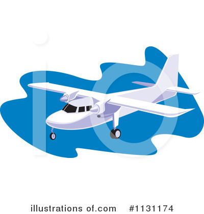 Royalty-Free (RF) Airplane Clipart Illustration by patrimonio - Stock Sample #1131174