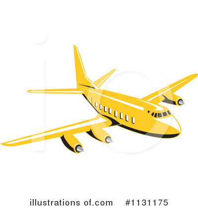 Royalty-Free (RF) Airplane Clipart Illustration by patrimonio - Stock Sample #1131175
