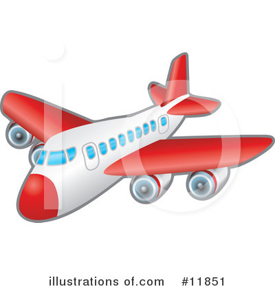 Royalty-Free (RF) Airplane Clipart Illustration by AtStockIllustration - Stock Sample #11851