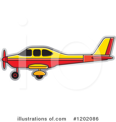 Royalty-Free (RF) Airplane Clipart Illustration by Lal Perera - Stock Sample #1202086