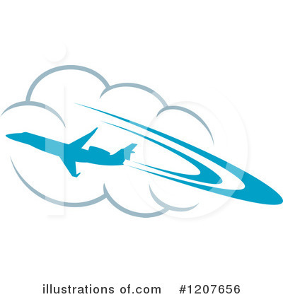 Royalty-Free (RF) Airplane Clipart Illustration by Vector Tradition SM - Stock Sample #1207656