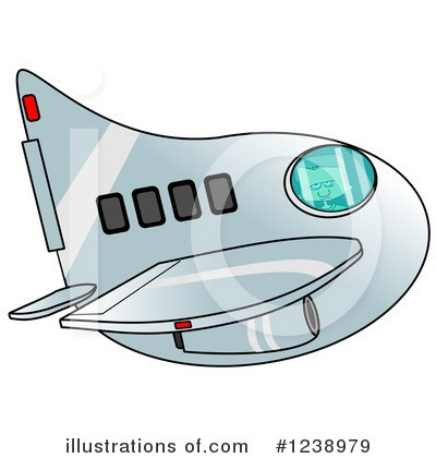 Royalty-Free (RF) Airplane Clipart Illustration by djart - Stock Sample #1238979