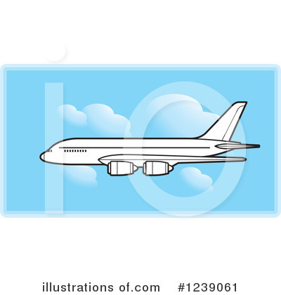 Royalty-Free (RF) Airplane Clipart Illustration by Lal Perera - Stock Sample #1239061