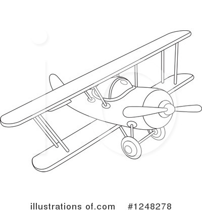 Royalty-Free (RF) Airplane Clipart Illustration by Alex Bannykh - Stock Sample #1248278