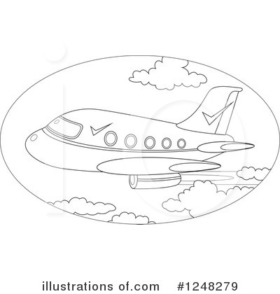 Royalty-Free (RF) Airplane Clipart Illustration by Alex Bannykh - Stock Sample #1248279