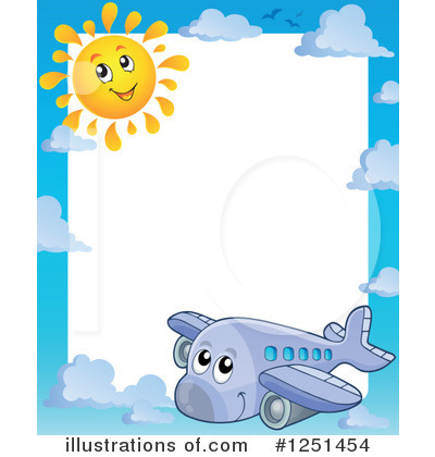 Royalty-Free (RF) Airplane Clipart Illustration by visekart - Stock Sample #1251454
