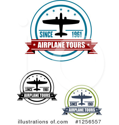 Royalty-Free (RF) Airplane Clipart Illustration by Vector Tradition SM - Stock Sample #1256557