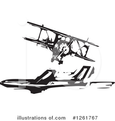 Royalty-Free (RF) Airplane Clipart Illustration by xunantunich - Stock Sample #1261767
