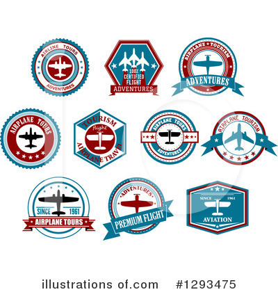 Royalty-Free (RF) Airplane Clipart Illustration by Vector Tradition SM - Stock Sample #1293475