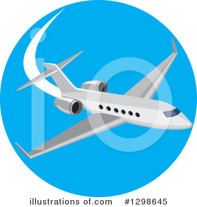 Royalty-Free (RF) Airplane Clipart Illustration by patrimonio - Stock Sample #1298645