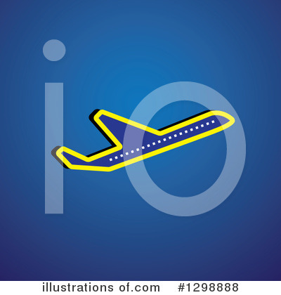 Royalty-Free (RF) Airplane Clipart Illustration by ColorMagic - Stock Sample #1298888