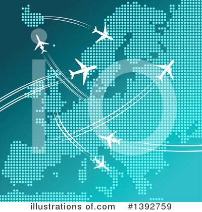Royalty-Free (RF) Airplane Clipart Illustration by Vector Tradition SM - Stock Sample #1392759
