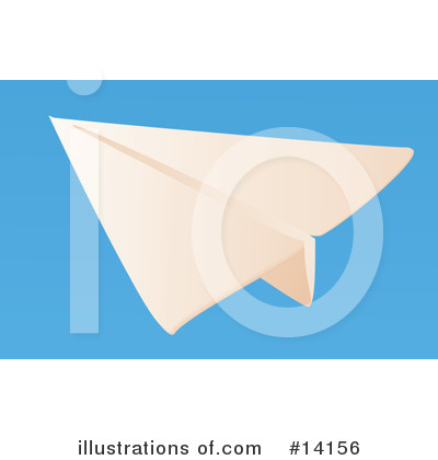 Paper Airplane Clipart #14156 by Rasmussen Images