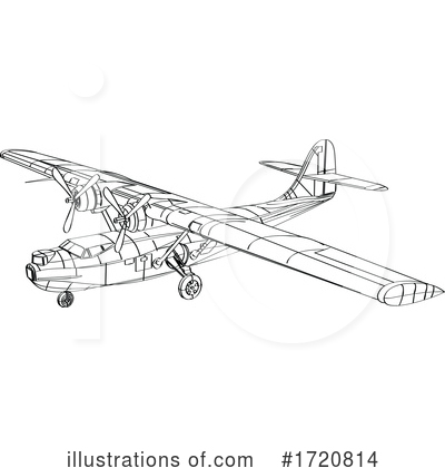 Royalty-Free (RF) Airplane Clipart Illustration by patrimonio - Stock Sample #1720814