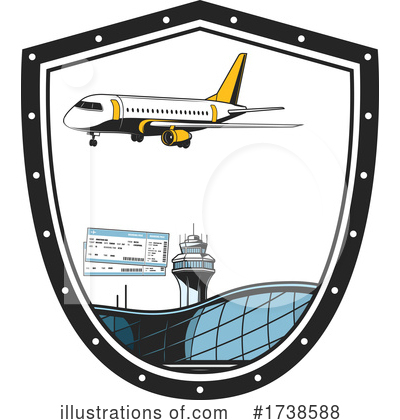 Royalty-Free (RF) Airplane Clipart Illustration by Vector Tradition SM - Stock Sample #1738588