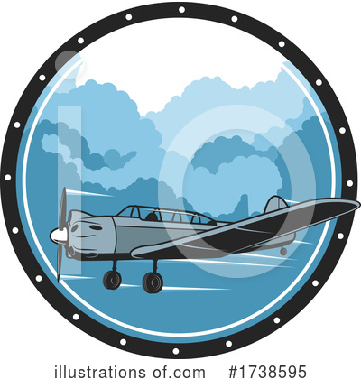 Royalty-Free (RF) Airplane Clipart Illustration by Vector Tradition SM - Stock Sample #1738595