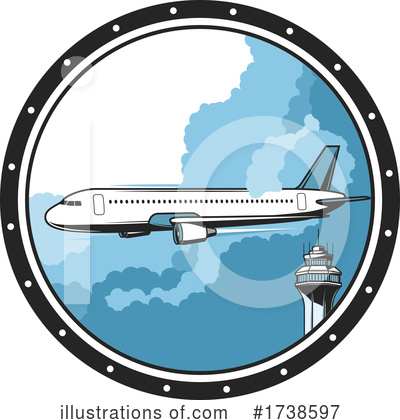 Royalty-Free (RF) Airplane Clipart Illustration by Vector Tradition SM - Stock Sample #1738597