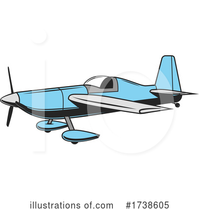 Royalty-Free (RF) Airplane Clipart Illustration by Vector Tradition SM - Stock Sample #1738605
