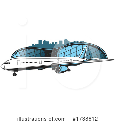 Royalty-Free (RF) Airplane Clipart Illustration by Vector Tradition SM - Stock Sample #1738612