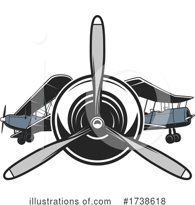 Royalty-Free (RF) Airplane Clipart Illustration by Vector Tradition SM - Stock Sample #1738618
