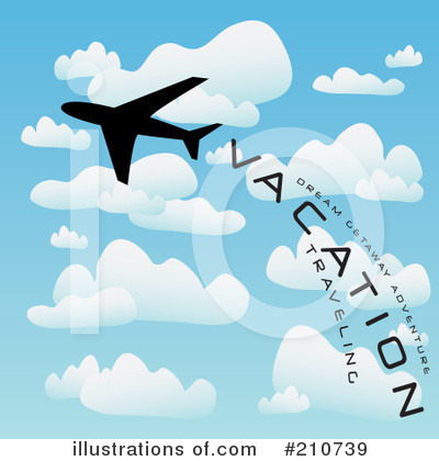 Royalty-Free (RF) Airplane Clipart Illustration by Arena Creative - Stock Sample #210739
