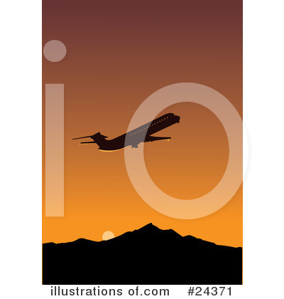 Royalty-Free (RF) Airplane Clipart Illustration by Eugene - Stock Sample #24371