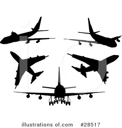 Royalty-Free (RF) Airplane Clipart Illustration by KJ Pargeter - Stock Sample #28517