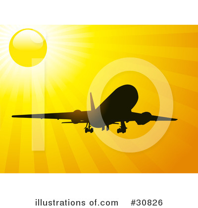 Royalty-Free (RF) Airplane Clipart Illustration by elaineitalia - Stock Sample #30826