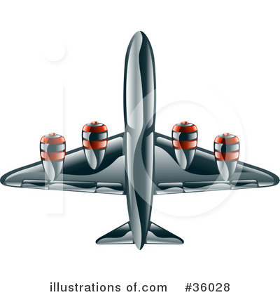 Royalty-Free (RF) Airplane Clipart Illustration by AtStockIllustration - Stock Sample #36028