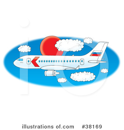 Royalty-Free (RF) Airplane Clipart Illustration by Alex Bannykh - Stock Sample #38169