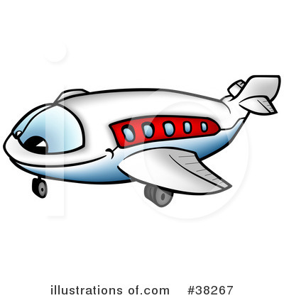 Royalty-Free (RF) Airplane Clipart Illustration by dero - Stock Sample #38267