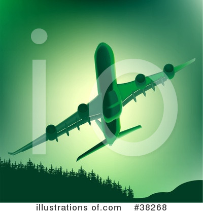 Royalty-Free (RF) Airplane Clipart Illustration by dero - Stock Sample #38268