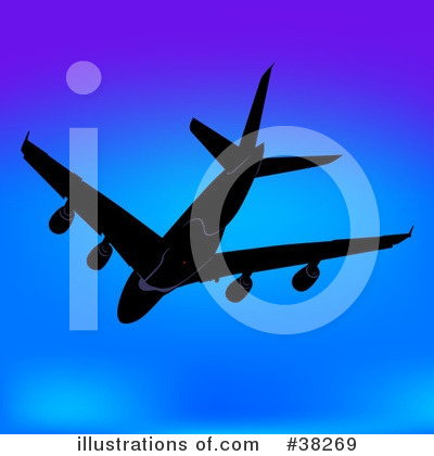 Royalty-Free (RF) Airplane Clipart Illustration by dero - Stock Sample #38269
