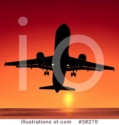 Royalty-Free (RF) Airplane Clipart Illustration by dero - Stock Sample #38270