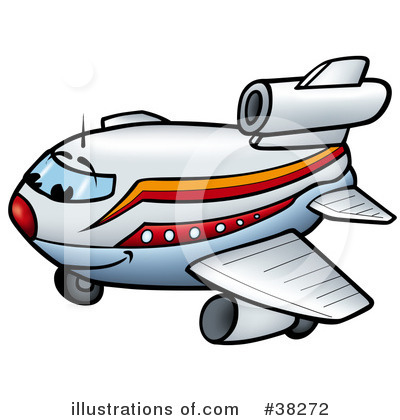 Royalty-Free (RF) Airplane Clipart Illustration by dero - Stock Sample #38272