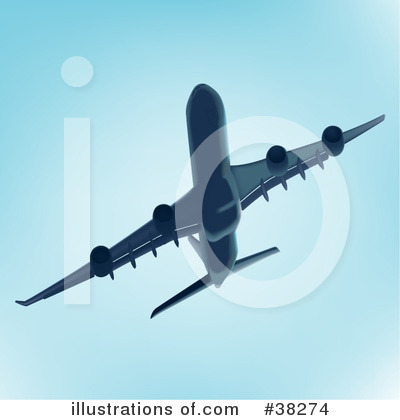 Royalty-Free (RF) Airplane Clipart Illustration by dero - Stock Sample #38274