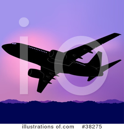 Royalty-Free (RF) Airplane Clipart Illustration by dero - Stock Sample #38275