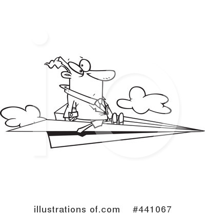 Royalty-Free (RF) Airplane Clipart Illustration by toonaday - Stock Sample #441067