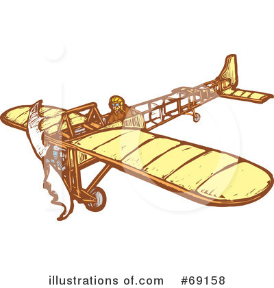 Royalty-Free (RF) Airplane Clipart Illustration by xunantunich - Stock Sample #69158