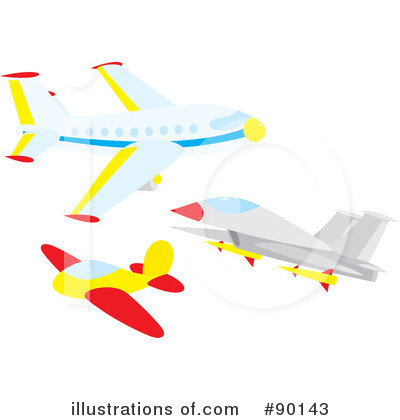 Royalty-Free (RF) Airplane Clipart Illustration by Alex Bannykh - Stock Sample #90143