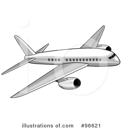 Royalty-Free (RF) Airplane Clipart Illustration by patrimonio - Stock Sample #96621