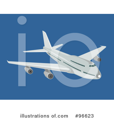 Royalty-Free (RF) Airplane Clipart Illustration by patrimonio - Stock Sample #96623