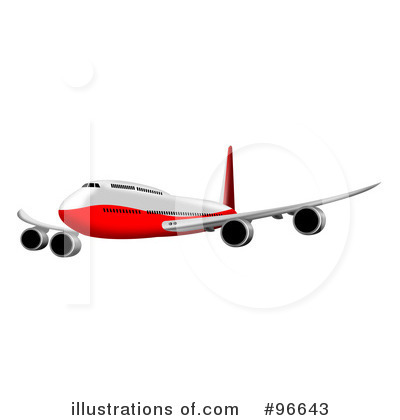 Royalty-Free (RF) Airplane Clipart Illustration by patrimonio - Stock Sample #96643