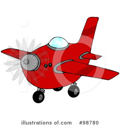 Royalty-Free (RF) Airplane Clipart Illustration by djart - Stock Sample #98780
