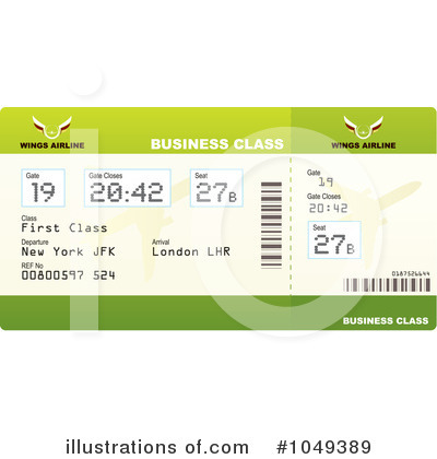 Plane Ticket Clipart #1049389 by michaeltravers