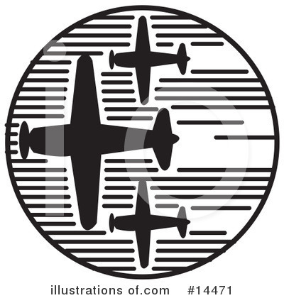 Royalty-Free (RF) Airplanes Clipart Illustration by Andy Nortnik - Stock Sample #14471
