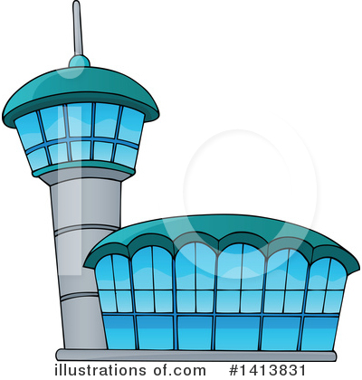 Royalty-Free (RF) Airport Clipart Illustration by visekart - Stock Sample #1413831